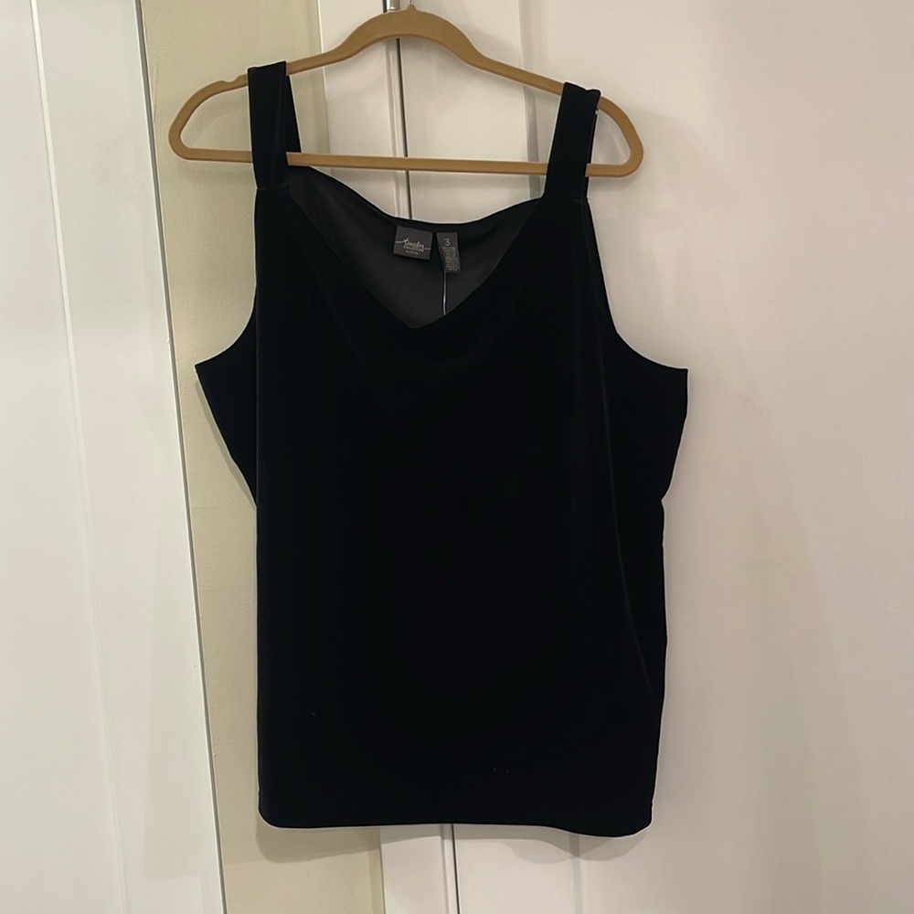 Chico’s Travelers Collection Black Velvet tank top